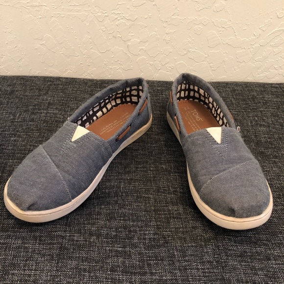 TWO Pairs of TOMS Denim Shoes: Bootie & Slip-On - Picture 7 of 8